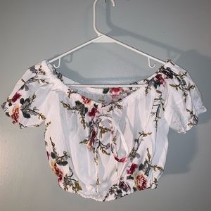 off the shoulder crop top